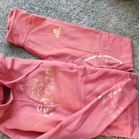 2 piece set! ADIDAS leggings and hoodie Holiday Lights set - Picture 3 of 6